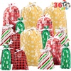 image:imageJOYIN 36 PCS Christmas Drawstrings Gift Bags Assorted SizesLarge Medium Small Xmas Reusable Plastic Bag for Presents Wrapping Holiday Party Favors