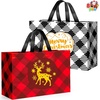 image:imageJOYIN 8 PCS Extra Large Christmas Tote Gift Bags 169 x 126 x 68 Reusable Holiday Tote Bags with Handle Christmas Grocery Shopping Totes Bag for Presents Xmas Party Favor Gift Wrapping