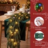 image:imageJOYIN 9FT Christmas Cedar Pine Garland with Multi Color LED Lights Real Touch Christmas Garland with Remote Control amp Timer amp 12 Modes for Porch Mantel Staircase Indoor Xmas Party Decorations9 FT