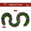 image:imageJOYIN 9FT Christmas Cedar Pine Garland with Multi Color LED Lights Real Touch Christmas Garland with Remote Control amp Timer amp 12 Modes for Porch Mantel Staircase Indoor Xmas Party Decorations9 FT