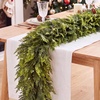 image:imageJOYIN 9FT Christmas Cedar Pine Garland with Multi Color LED Lights Real Touch Christmas Garland with Remote Control amp Timer amp 12 Modes for Porch Mantel Staircase Indoor Xmas Party Decorations9 FT