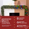 image:imageJOYIN 9FT Christmas Cedar Pine Garland with Multi Color LED Lights Real Touch Christmas Garland with Remote Control amp Timer amp 12 Modes for Porch Mantel Staircase Indoor Xmas Party Decorations9 FT