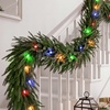 image:imageJOYIN 9FT Christmas Cedar Pine Garland with Multi Color LED Lights Real Touch Christmas Garland with Remote Control amp Timer amp 12 Modes for Porch Mantel Staircase Indoor Xmas Party Decorations9 FT
