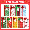 image:imageJOYIN 9PCS Gift Card Holder Box Christmas with Lids 65 x 28 x 06 Christmas Cash Money Cards Holder with Bows and Tags Party Favor Gift Wrapping Boxes Bulk Holiday Xmas Presents Decor