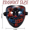 image:imageJOYIN Halloween Led Mask Light Up Mask and Gloves for Cosplay Costume Pink amp Blue 3 Modes Scary Glow in The Dark Masks for Halloween Party Dress Up Accessories Gifts GivingRedblue