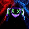 image:imageJOYIN Halloween Led Mask Light Up Mask and Gloves for Cosplay Costume Pink amp Blue 3 Modes Scary Glow in The Dark Masks for Halloween Party Dress Up Accessories Gifts GivingGreenpurple