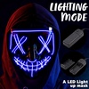 image:imageJOYIN Halloween Led Mask Light Up Mask and Gloves for Cosplay Costume Pink amp Blue 3 Modes Scary Glow in The Dark Masks for Halloween Party Dress Up Accessories Gifts GivingBlue