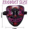 image:imageJOYIN Halloween Led Mask Light Up Mask and Gloves for Cosplay Costume Pink amp Blue 3 Modes Scary Glow in The Dark Masks for Halloween Party Dress Up Accessories Gifts GivingPurple