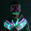 image:imageJOYIN Halloween Led Mask Light Up Mask and Gloves for Cosplay Costume Pink amp Blue 3 Modes Scary Glow in The Dark Masks for Halloween Party Dress Up Accessories Gifts GivingGreenpurple