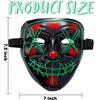 image:imageJOYIN Halloween Led Mask Light Up Mask and Gloves for Cosplay Costume Pink amp Blue 3 Modes Scary Glow in The Dark Masks for Halloween Party Dress Up Accessories Gifts GivingGreen