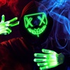 image:imageJOYIN Halloween Led Mask Light Up Mask and Gloves for Cosplay Costume Pink amp Blue 3 Modes Scary Glow in The Dark Masks for Halloween Party Dress Up Accessories Gifts GivingGreen