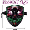 image:imageJOYIN Halloween Led Mask Light Up Mask and Gloves for Cosplay Costume Pink amp Blue 3 Modes Scary Glow in The Dark Masks for Halloween Party Dress Up Accessories Gifts GivingGreenpurple