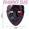 image:imageJOYIN Halloween Led Mask Light Up Mask and Gloves for Cosplay Costume Pink amp Blue 3 Modes Scary Glow in The Dark Masks for Halloween Party Dress Up Accessories Gifts GivingPinkblue