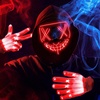 image:imageJOYIN Halloween Led Mask Light Up Mask and Gloves for Cosplay Costume Pink amp Blue 3 Modes Scary Glow in The Dark Masks for Halloween Party Dress Up Accessories Gifts GivingRed