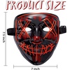 image:imageJOYIN Halloween Led Mask Light Up Mask and Gloves for Cosplay Costume Pink amp Blue 3 Modes Scary Glow in The Dark Masks for Halloween Party Dress Up Accessories Gifts GivingRed