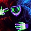 image:imageJOYIN Halloween Led Mask Light Up Mask and Gloves for Cosplay Costume Pink amp Blue 3 Modes Scary Glow in The Dark Masks for Halloween Party Dress Up Accessories Gifts GivingGreenpurple