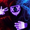 image:imageJOYIN Halloween Led Mask Light Up Mask and Gloves for Cosplay Costume Pink amp Blue 3 Modes Scary Glow in The Dark Masks for Halloween Party Dress Up Accessories Gifts GivingPurple