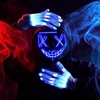 image:imageJOYIN Halloween Led Mask Light Up Mask and Gloves for Cosplay Costume Pink amp Blue 3 Modes Scary Glow in The Dark Masks for Halloween Party Dress Up Accessories Gifts GivingBlue