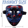 image:imageJOYIN Halloween Led Mask Light Up Mask and Gloves for Cosplay Costume Pink amp Blue 3 Modes Scary Glow in The Dark Masks for Halloween Party Dress Up Accessories Gifts GivingBlue