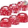 image:imageJOYIN 24 PCS 3D Christmas Treat Gift Wrap Boxes for Holiday Xmas Presents Bakery Cookie Boxes for Gift Giving Cardboard Goodie Candy Box for Desserts Wrapping School Classroom Party Favor Supplies