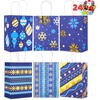 image:imageJOYIN 24 PCS Christmas Kraft Bags Holiday Paper Goody Gift Bags with Handles for Xmas Gifts Wrapping Party Giant Gifts Decorations Classrooms and Party Favors RedGreen 9 x 73 x 33Blue