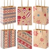image:imageJOYIN 24 PCS Christmas Kraft Bags Holiday Paper Goody Gift Bags with Handles for Xmas Gifts Wrapping Party Giant Gifts Decorations Classrooms and Party Favors RedGreen 9 x 73 x 33Brown