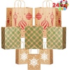 image:imageJOYIN 24 PCS Christmas Kraft Gift Bags Assorted Sizes Reusable Holiday Paper Presents Wrapping Bags with Handles for Party Birthday Festival Classroom Treat Candy and Party Favors