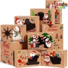 image:imageJOYIN 24PCS Christmas Cookie Boxes for Gift Giving 875 x 575 x 275 Xmas Holiday Bakery Treat Boxes with Window Kraft Cookie Tin Containers Box for Baked Goods Cupcake Pastry Brownies Candy