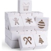 image:imageJOYIN 36 PCS Christmas Cookie Boxes for Gift Giving White Bakery Treat Boxes with Window 4 x 4 x 25 Gift Wrap Box for Xmas Holiday Party Favor Pastries Cupcakes Donuts Brownies DonutsWhite