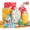 image:imageJOYIN 40 Pcs Christmas Foil Gift Bags Assorted Sizes with Tag Xmas Reusable Plastic Drawstrings Bag for Presents Wrapping Holiday Party Festival Party Favor