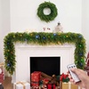 image:imageJOYIN 9FT Christmas Cedar Pine Garland with Multi Color LED Lights Real Touch Christmas Garland with Remote Control amp Timer amp 12 Modes for Porch Mantel Staircase Indoor Xmas Party Decorations9 FT