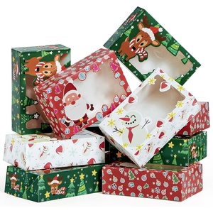 image:imageJOYIN 12 PCS Christmas Cookie Boxes for Gift Giving 875 x 575 x 275 Bakery Treat Boxes Containers with Window for Xmas Holiday Birthday Party Pastries Cupcakes Brownies Donuts Baked Goods12