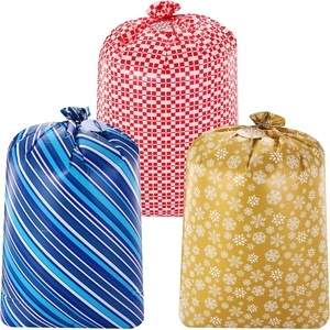 image:imageJOYIN 3 Extra Large Christmas Bags 56x36 with Gift Tags for Xmas Holiday Parties Gift Giving Winter Family Gatherings Office Parties Heavy Duty BagRedBlueGold