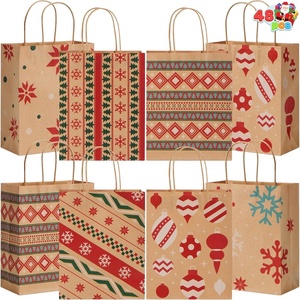 image:imageJOYIN 48 PCS Christmas Kraft Gift Bags 7 x 9 x 35 for Gifts Party Supplies Decor Xmas Goody Treat Candy Bags for Holiday Wedding Gift Decor Classrooms and Party Favors Presents Wrappingbrown