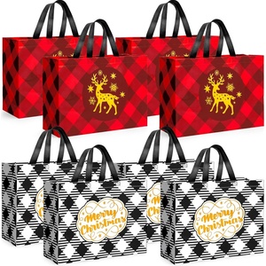 image:imageJOYIN 8 PCS Extra Large Christmas Tote Gift Bags 169 x 126 x 68 Reusable Holiday Tote Bags with Handle Christmas Grocery Shopping Totes Bag for Presents Xmas Party Favor Gift Wrapping