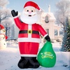 image:imageJOYIN Christmas Inflatable Santa Outdoor Decoration for Yard Blow Up Santa Decor Holding Gift Bags with Buildin LEDs for Xmas Party Decor Yard Outside Garden Holiday Decoration