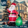 image:imageJOYIN Christmas Inflatable Santa Outdoor Decoration for Yard Blow Up Santa Decor Holding Gift Bags with Buildin LEDs for Xmas Party Decor Yard Outside Garden Holiday Decoration