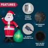 image:imageJOYIN Christmas Inflatable Santa Outdoor Decoration for Yard Blow Up Santa Decor Holding Gift Bags with Buildin LEDs for Xmas Party Decor Yard Outside Garden Holiday Decoration