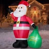 image:imageJOYIN Christmas Inflatable Santa Outdoor Decoration for Yard Blow Up Santa Decor Holding Gift Bags with Buildin LEDs for Xmas Party Decor Yard Outside Garden Holiday Decoration