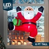 image:imageJoiedomi 6 FT Tall Christmas Inflatable Climbing Santa with Gift Box Blow Up Hanging Santa with Buildin LED for Xmas Party Outdoor Yard Garden Lawn Decoration