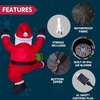 image:imageJoiedomi 6 FT Tall Christmas Inflatable Climbing Santa with Gift Box Blow Up Hanging Santa with Buildin LED for Xmas Party Outdoor Yard Garden Lawn Decoration
