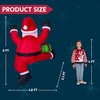 image:imageJoiedomi 6 FT Tall Christmas Inflatable Climbing Santa with Gift Box Blow Up Hanging Santa with Buildin LED for Xmas Party Outdoor Yard Garden Lawn Decoration