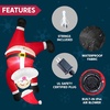 image:imageJoiedomi 6 FT Tall Hanging Christmas Santa Inflatables Decoration Christmas Inflatable Santa Hanging Upside Down Blow Up Yard Decoration with Builtin LED for Indoor Outdoor Yard Roof Decor