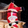 image:imageJoiedomi 6 FT Tall Hanging Christmas Santa Inflatables Decoration Christmas Inflatable Santa Hanging Upside Down Blow Up Yard Decoration with Builtin LED for Indoor Outdoor Yard Roof Decor