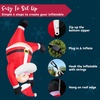 image:imageJoiedomi 6 FT Tall Hanging Christmas Santa Inflatables Decoration Christmas Inflatable Santa Hanging Upside Down Blow Up Yard Decoration with Builtin LED for Indoor Outdoor Yard Roof Decor