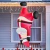 image:imageJoiedomi 6 FT Tall Hanging Christmas Santa Inflatables Decoration Christmas Inflatable Santa Hanging Upside Down Blow Up Yard Decoration with Builtin LED for Indoor Outdoor Yard Roof Decor