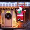 image:imageJoiedomi 6FT Hanging Christmas Inflatable Climbing Santa Hanging Inflatable Christmas Decorations with Buildin LEDs Blow Up Santa Yard Decorations for Xmas Party Indoor Outdoor Garden Lawn Dcor