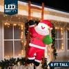 image:imageJoiedomi 6FT Hanging Christmas Inflatable Climbing Santa Hanging Inflatable Christmas Decorations with Buildin LEDs Blow Up Santa Yard Decorations for Xmas Party Indoor Outdoor Garden Lawn Dcor