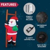 image:imageJoiedomi 6FT Hanging Christmas Inflatable Climbing Santa Hanging Inflatable Christmas Decorations with Buildin LEDs Blow Up Santa Yard Decorations for Xmas Party Indoor Outdoor Garden Lawn Dcor