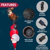 image:imageJoiedomi 8 FT Tall Hanging Christmas Inflatables Decoration Christmas Inflatable Reindeer and Climbing Santa Blow Up Santa with Buildin LED for Xmas Party Indoor Outdoor Yard Garden Lawn Decor